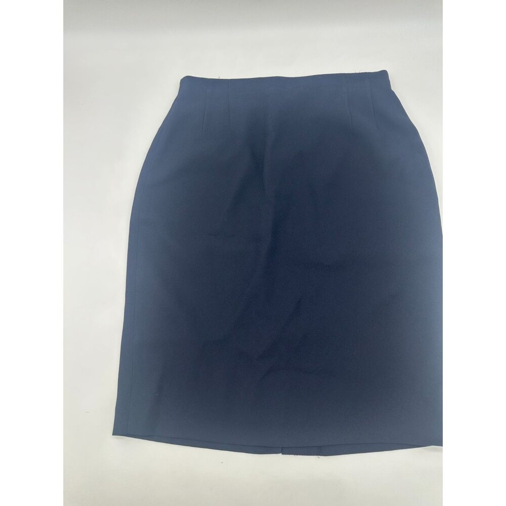 Liz Claiborne Pencil Skirt for Women Sz 10 P Lines Zip Up Navy
